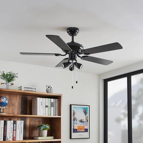 Starluna Anariki stropný ventilátor čierna/dub