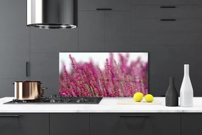 Sklenený obklad Do kuchyne Kvety lúka príroda 125x50 cm