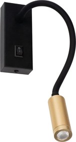 Kanlux 32519 - LED flexibilná lampička TONIL LED/3,3W/230V čierna/zlatá