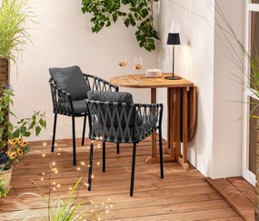 2 jedálenské kreslá s textilným výpletom