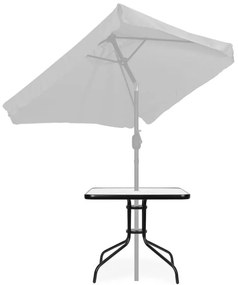 Záhradný stôl 80 cm sklenený