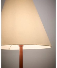 Stojacia lampa v terakotovej farbe s textilným tienidlom (výška 153 cm) Navat – Kave Home