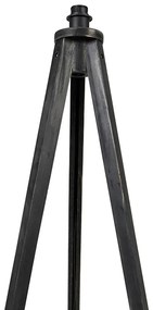 Rustikálna stojaca lampa trojnožka čierna - Tripod Classic
