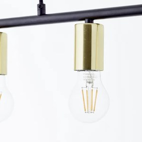 Brilliant - Luster na lane KERRY 5xE27/40W/230V čierna/mosadz