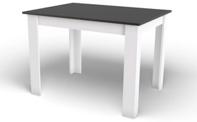 Čierny jedálenský stôl s bielymi nohami MADO 120x80