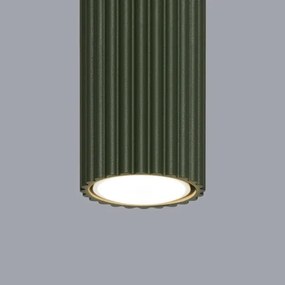 Sollux SL.1610 - Bodové svietidlo KARBON 1xGU10/10W/230V 60 cm zelená