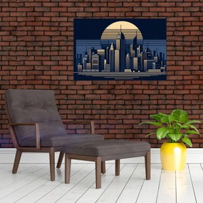 Obraz – Geometrické mesto (90x60 cm)