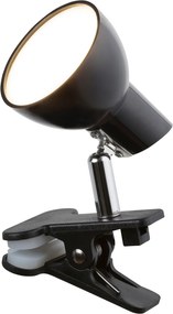 Rabalux NOAH LED lampička s klipom 5W | 360lm | 3000K - čierna