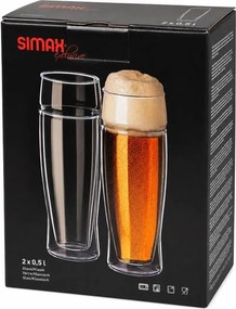 Simax Dvojstenné poháre na pivo EXCLUSIVE 0,5 l 2 ks