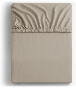 Svetlohnedá napínacia plachta jersey 220x200 cm Amber – Restilo