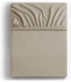 Svetlohnedá napínacia plachta jersey 220x200 cm Amber – Restilo