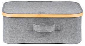 Úložná krabica G21 40 x 30 x 15 cm, bambus svekom, sivá