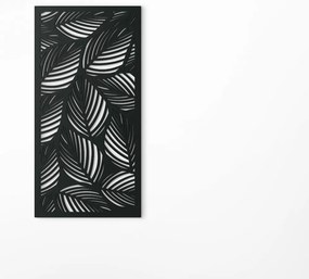 drevko Drevený obraz na stenu Lístie v zátiší Rozmer obrazu: 44,5 x 22 cm, Farba dekorácie: Čierna