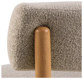 Béžové kreslo z textílie buklé Burley – Actona