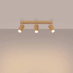 Bodové svietidlo Karbon, 3x zlaté kovové tienidlo, (možnosť polohovania)