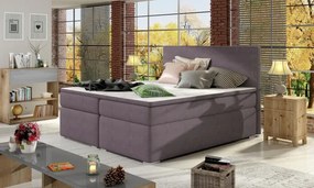 Posteľ Boxspring Divalia 200 x 180, fialová (látka - bd 08)