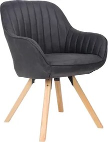 Jedálenská stolička Chrissy, antracitová vintage látka%