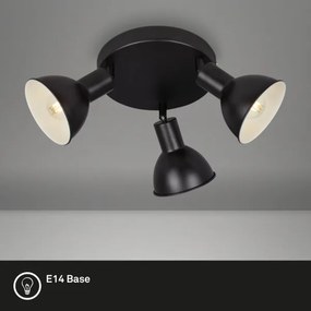 Briloner 2674-035 - Bodové svietidlo RETRO 3xE14/25W/230V čierna