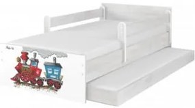 Raj posteli Detská posteľ " Vláčik " MAX XL borovica nórska