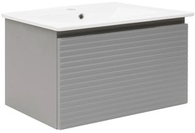 Kúpeľňová skrinka s umývadlom Naturel Savona 98x43x44, 8 cm sivá mat