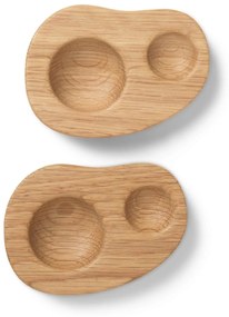Ferm Living Drevený stojanček na vajce Cairn – set 2 ks