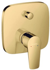 Hansgrohe Talis E, páková vaňová batéria pod omietku s prepínačom pre 2 telesá, zlatá lesklá, HAN-71745990