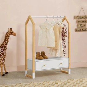 Otvorená skriňa so zásuvkou a policou