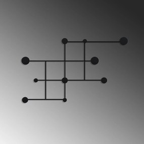 Nástěnný kovový věšák Fatara 112 cm černý