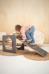 Obojstranná doska k multifunkčnej kocke - rebrík, šedá