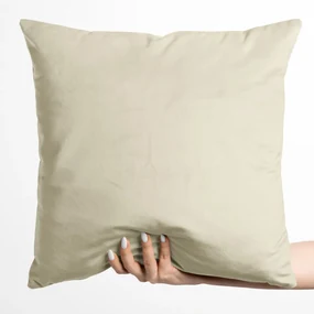 Biante Zamatová obliečka na vankúš Velvet Prémium SVP-003 Smotanová 40 x 60 cm
