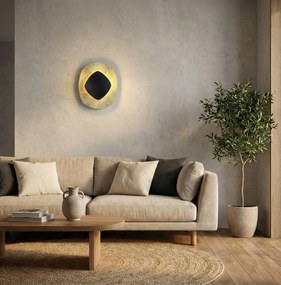 Toolight Toolight, LED nástenné svietidlo, 13W, APP1270, čierna-zlatá, OSW-06583