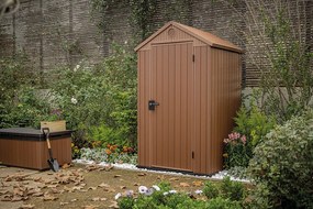 Záhradný domček Keter Darwin 4 x 4 hnedý, s podlahou