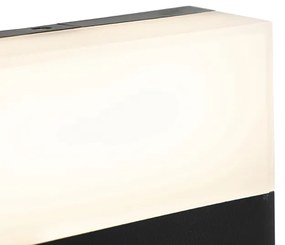 Moderné vonkajšie nástenné svietidlo čierne IP44 vrátane LED - Dualy