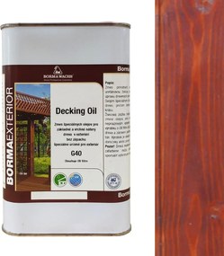 Olej na drevo v exteriéri Borma Wachs Decking Oil, Mahagón 5 l