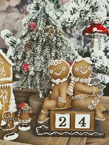 Vianočný adventný kalendár s perníčkami Gingerbread - 11*4*13 cm