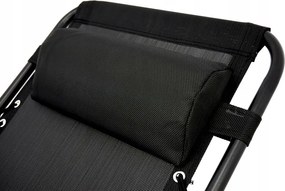 TRENDIE Záhradné ležadlo čierne