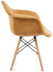 SADA 2x Jedálenská stolička NEREA 80x60,5 cm žltá/buk
