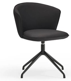 Čierne čalúnené jedálenské kreslá v súprave 2 ks Add – Teulat