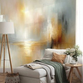 Tapeta abstraktné zlaté a sivé tóny