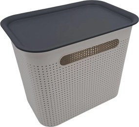 Rotho Úložný box s vekom a s držadlami BRISEN 7l, 26x18x21cm, biely