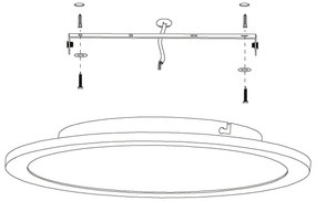 Eglo 98208 - LED Stmievateľné stropné svietidlo SARSINA-A LED/19,5W/230V + DO