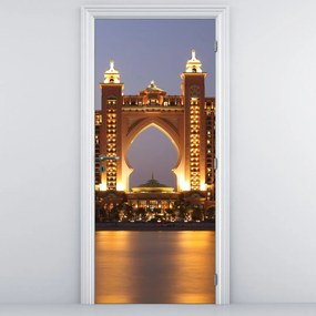 Fototapeta na dvere - Stavba v Dubaji (95x205cm)