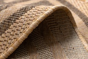 Šnúrkový koberec  SIZAL FLOORLUX kruh 20014 Grécky mais / coffeee