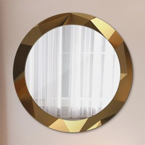 Okrúhle ozdobné zrkadlo Abstrakcia zlata fi 70 cm