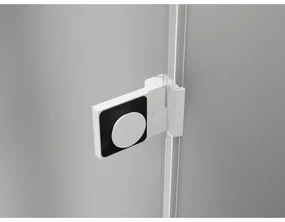 Mexen, Mexen Lunar-B pravé otočné sprchové dvere 70 cm, transparentné, biele - 832-070-000-20-00-P