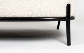 Krémová pohovka z textílie buklé 125 cm Polly – White Label