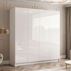 ŠATNÍKOVÁ SKRIŇA BLANCA BIELÝ LESK 4D PUSH