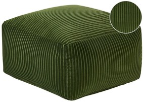 Menčestrový puf 50 x 50 x 30 cm zelený MUKKI Beliani
