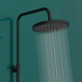 Čierny sprchový set z nerezovej ocele 120 cm Soft Water - Wenko