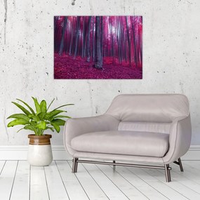 Obraz ružového lesa (70x50 cm)